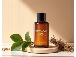 A bottle of Adaptogen Boost botanical supplement on a clean, modern background.